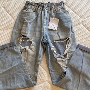 High waisted mom jeans